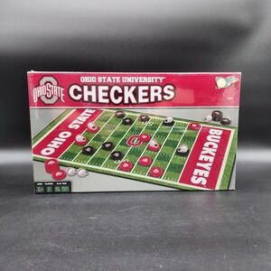 MasterPieces Ohio State Buckeyes Checkers‎ Red Football Board Game NCAA